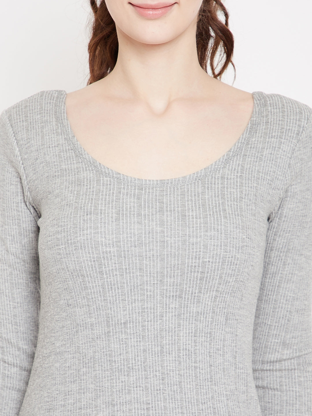 Neva Velveti Deep Scoop Neck 3/4th Sleeve Thermal Upper for Women