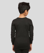Neva Velveti Scoop Neck Full Sleeves Upper and Lower Thermal Upper for Kids Unisex (For Boys and Girls)-Anthra