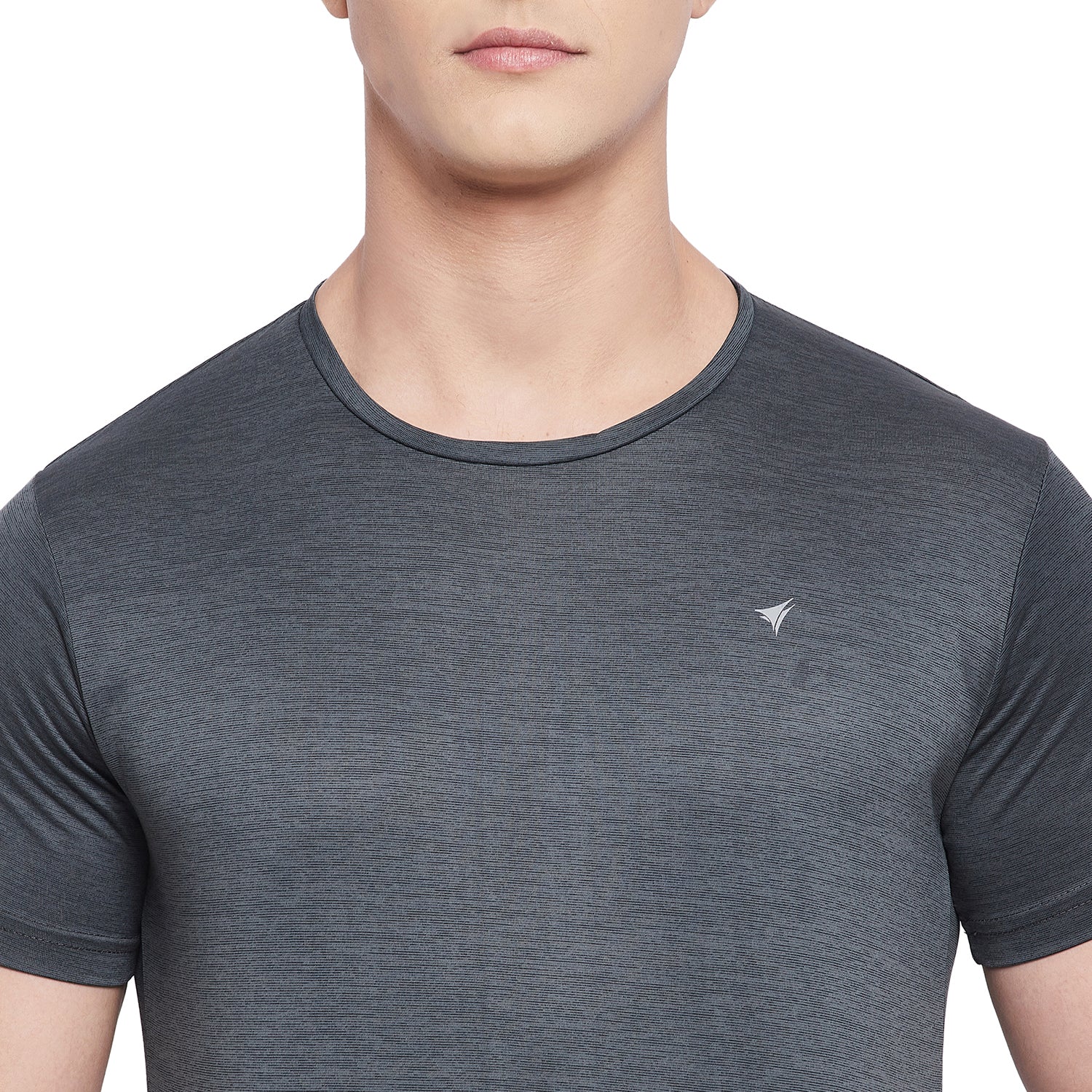 Neva Men Round Neck Half Sleeve Sports wear T-shirt- Dark Grey