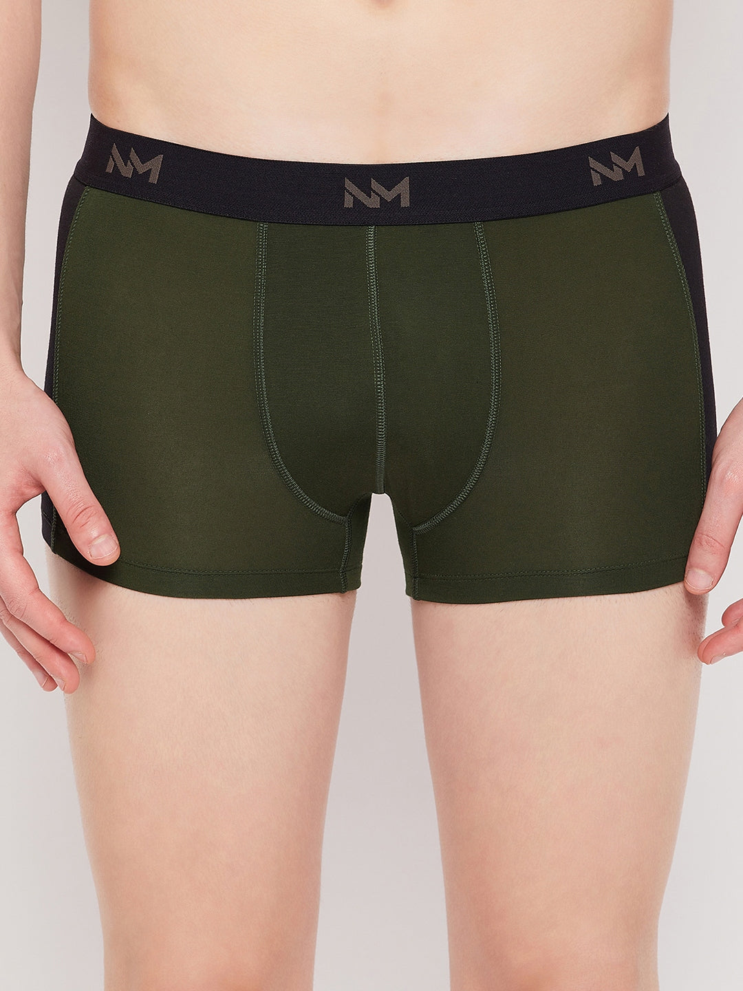 Neva Modal Solid Short Trunk Underwear for Men-  Sea Green, Olive, Blue Collection (Pack of 3)