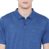 Neva Polo Neck Men's T-Shirt in Solid Pattern Half Sleeve