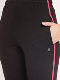 Livfree Women's Capri in Solid Pattern Side pockets - Black