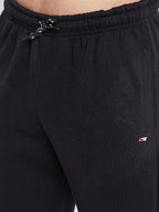 Livfree Men's Solid TrackSuit - 5% Milange Grey/Black