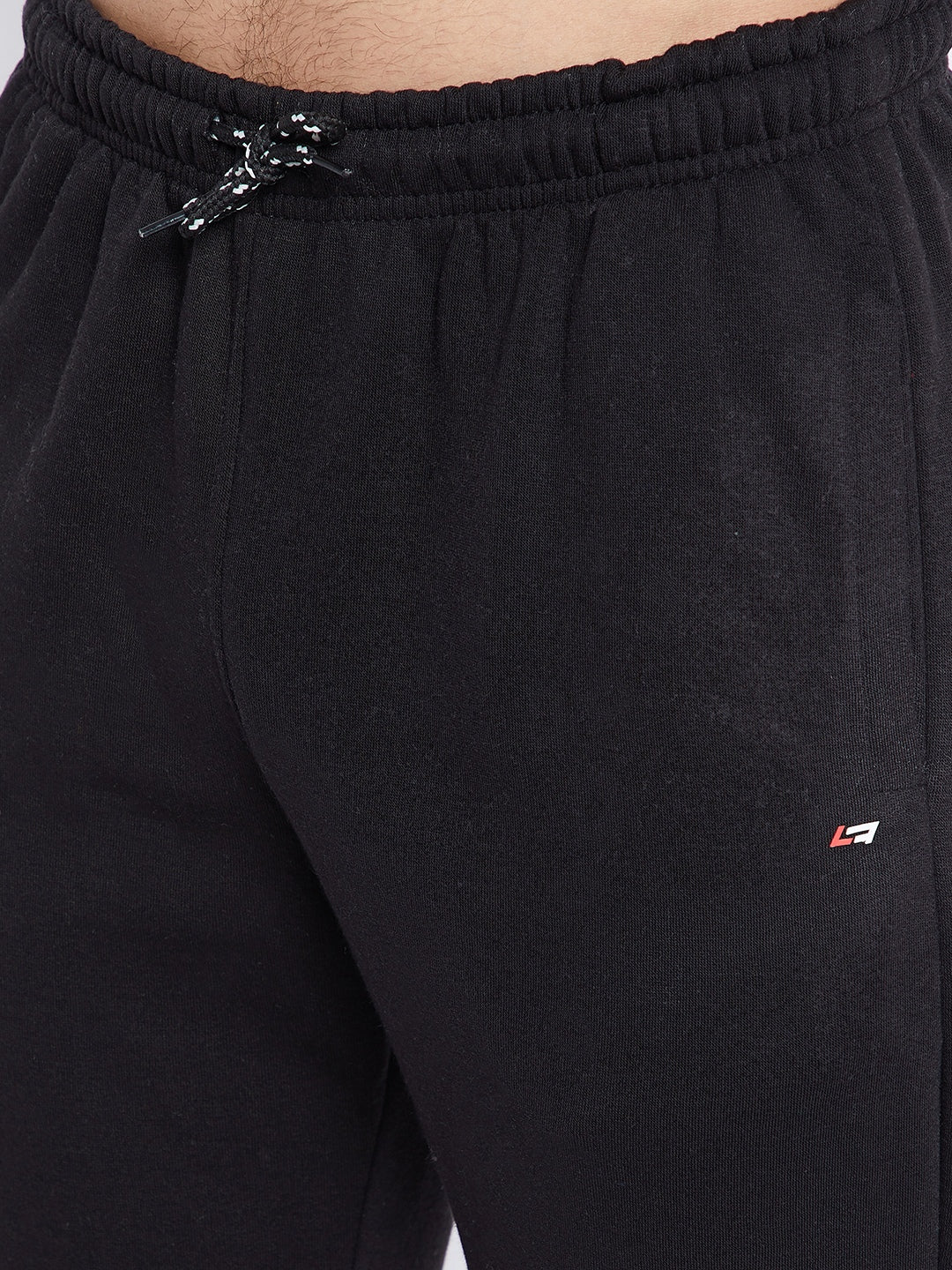 Livfree Men's Solid TrackSuit - 5% Milange Grey/Black