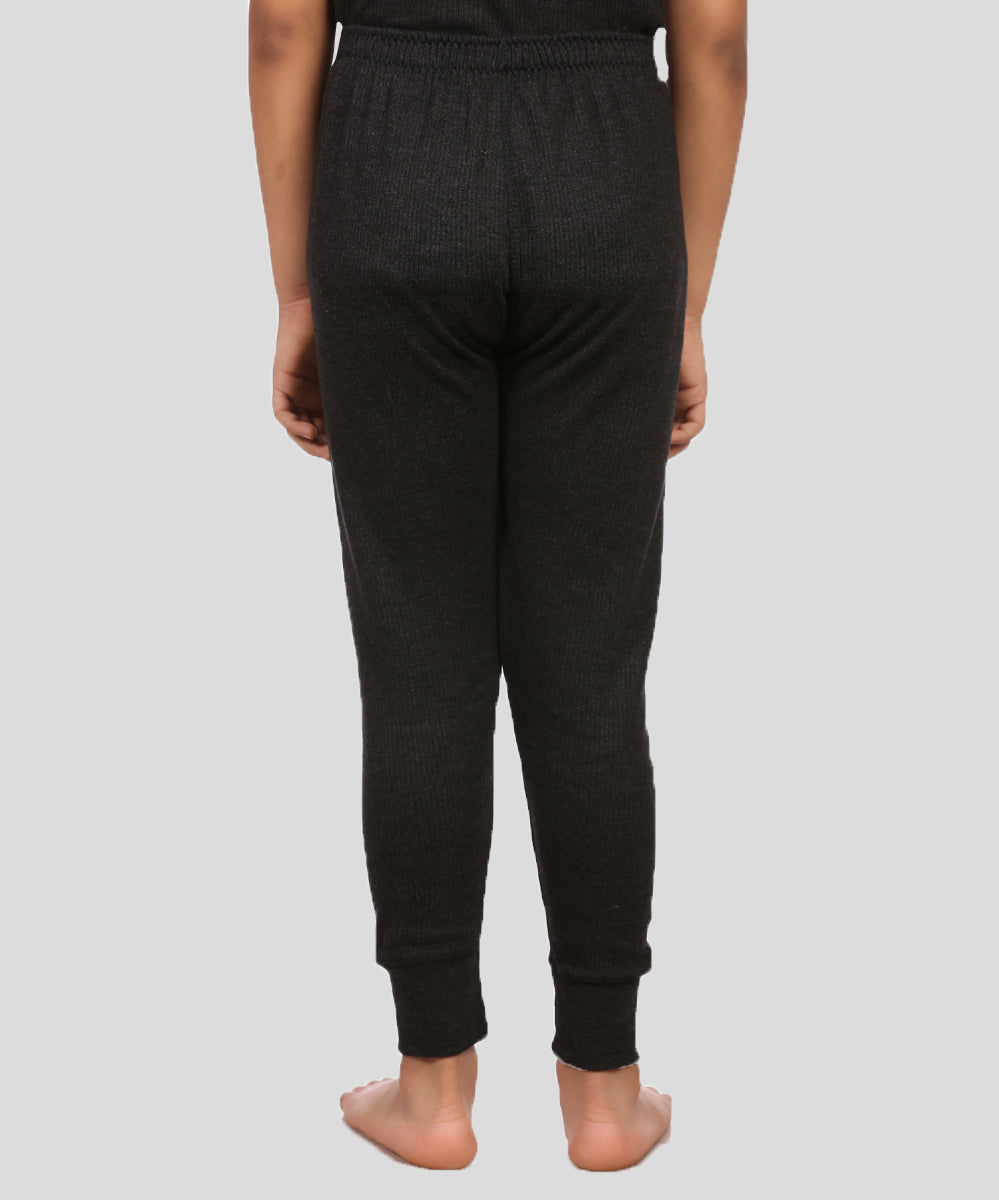 Neva Velveti Scoop Neck Full Sleeves Upper and Lower Thermal Upper for Kids Unisex (For Boys and Girls)-Anthra