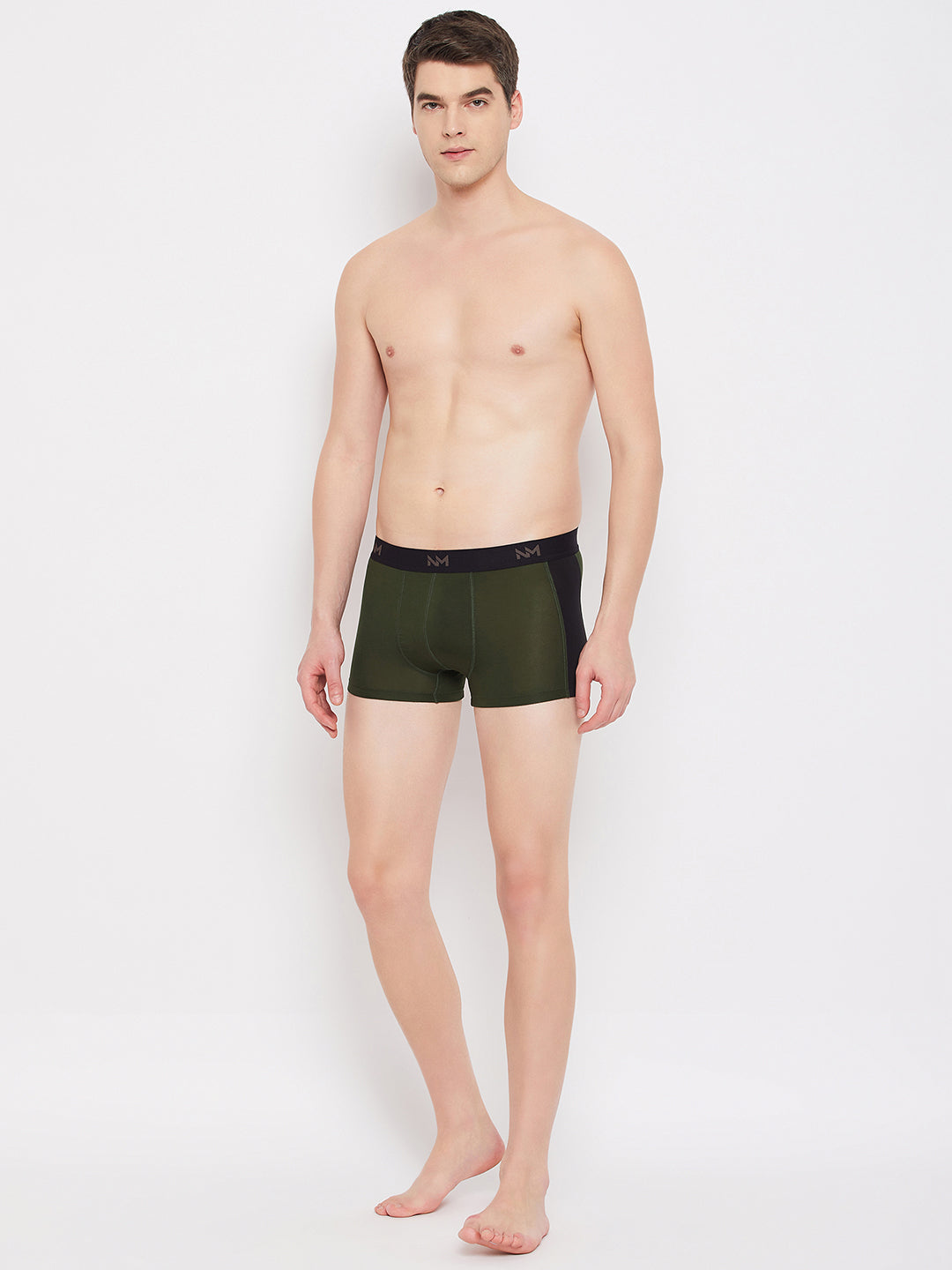 Neva Modal Solid Short Trunk Underwear for Men- Olive, Maroon, Blue Collection (Pack of 3)