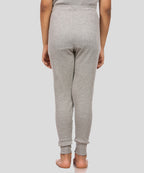 Neva Velveti Scoop Neck Full Sleeves Upper and Lower Thermal Upper for Kids Unisex (For Boys and Girls)-Milange Grey