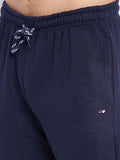 Livfree Men's Solid TrackSuit - Denim Milange/Navy