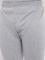 Neva Men Round Neck Full Sleeve Thermal Upper & Bottom Set- Milange Grey (Glaccia)