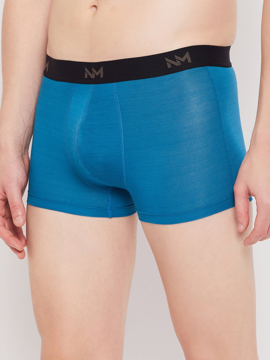 Neva Modal Solid Ultra Short Trunk Underwear for Men- Blue, Olive, Steel Grey Collection (Pack of 3)