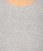 Neva Velveti Scoop Neck Full Sleeves Upper and Lower Thermal Upper for Kids Unisex (For Boys and Girls)-Milange Grey