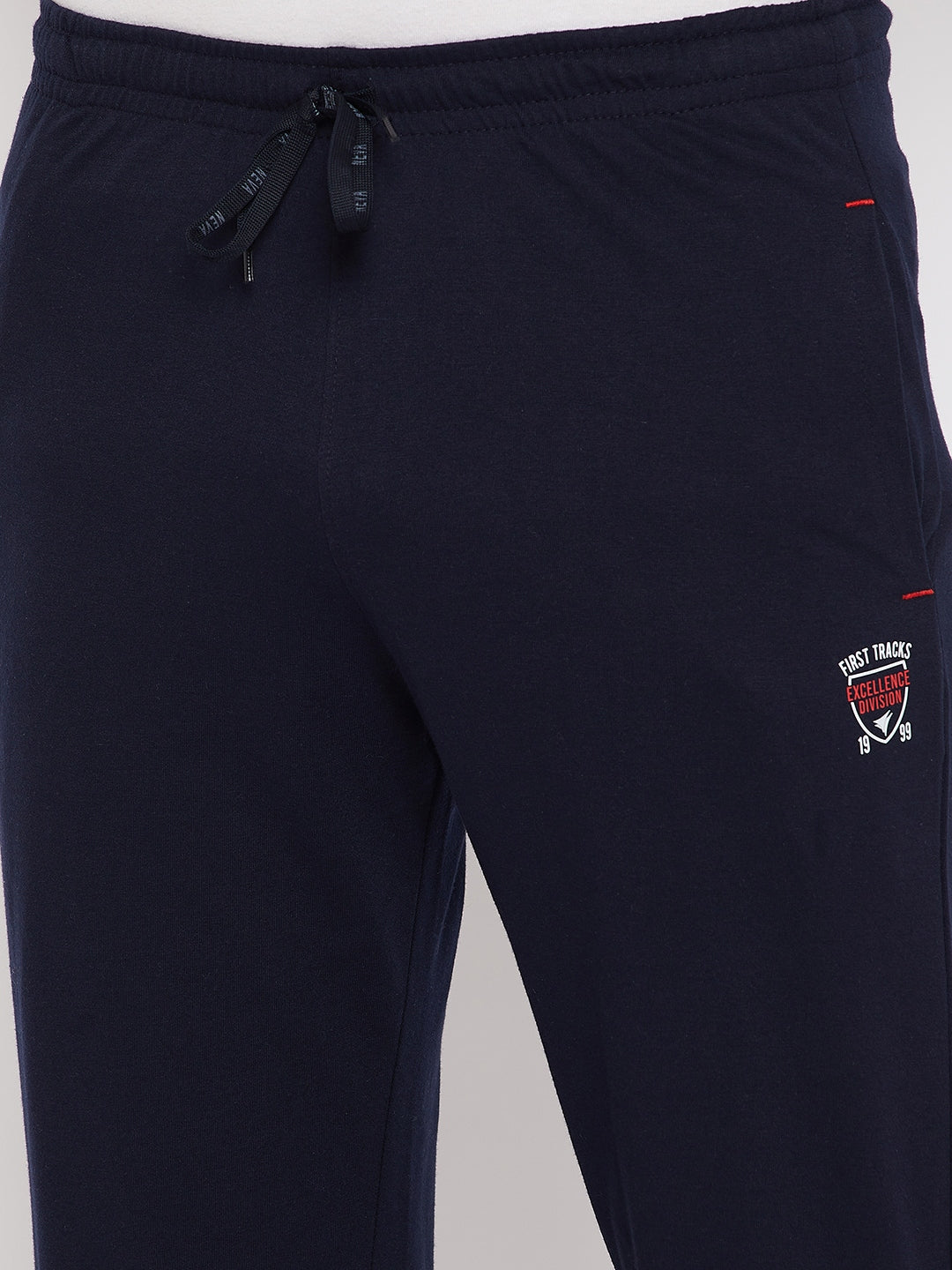 Neva Men's Track Pant in Solid Pattern Side Pockets - Navy