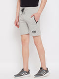 Livfree Men's Bermuda in Solid Pattern Both Side Zipper Pockets - 5% Milange Grey