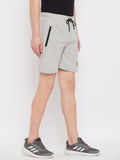 Livfree Men's Bermuda in Solid Pattern Both Side Zipper Pockets - 5% Milange Grey