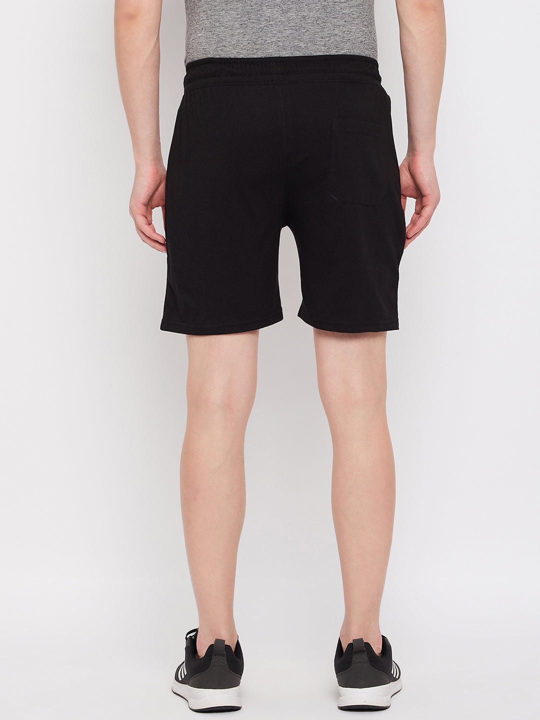 Livfree Men's Bermuda in Solid Pattern Both Side Zipper Pockets - Black