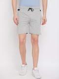 Livfree Men's Bermuda in Wave Pattern Both Side Zipper Pockets - Grey Mix