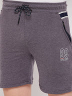 Livfree Men's Bermuda in Wave Pattern Both Side Zipper Pockets - Navy Mix