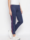 Livfree Women's Milange Trackpant - Denim Mix