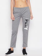 Livfree Women's Milange Trackpant - Milange grey