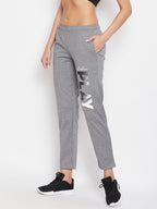 Livfree Women's Milange Trackpant - Milange grey