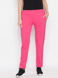 Livfree Women's Solid Trackpant - Hot Pink