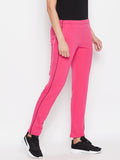 Livfree Women's Solid Trackpant - Hot Pink