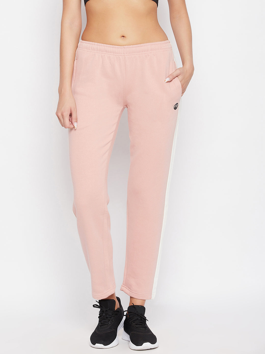 Livfree Women's Color Blocked Trackpant - Dusty Pink