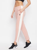 Livfree Women's Color Blocked Trackpant - Dusty Pink