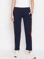 Livfree Women's Solid Trackpant - Navy