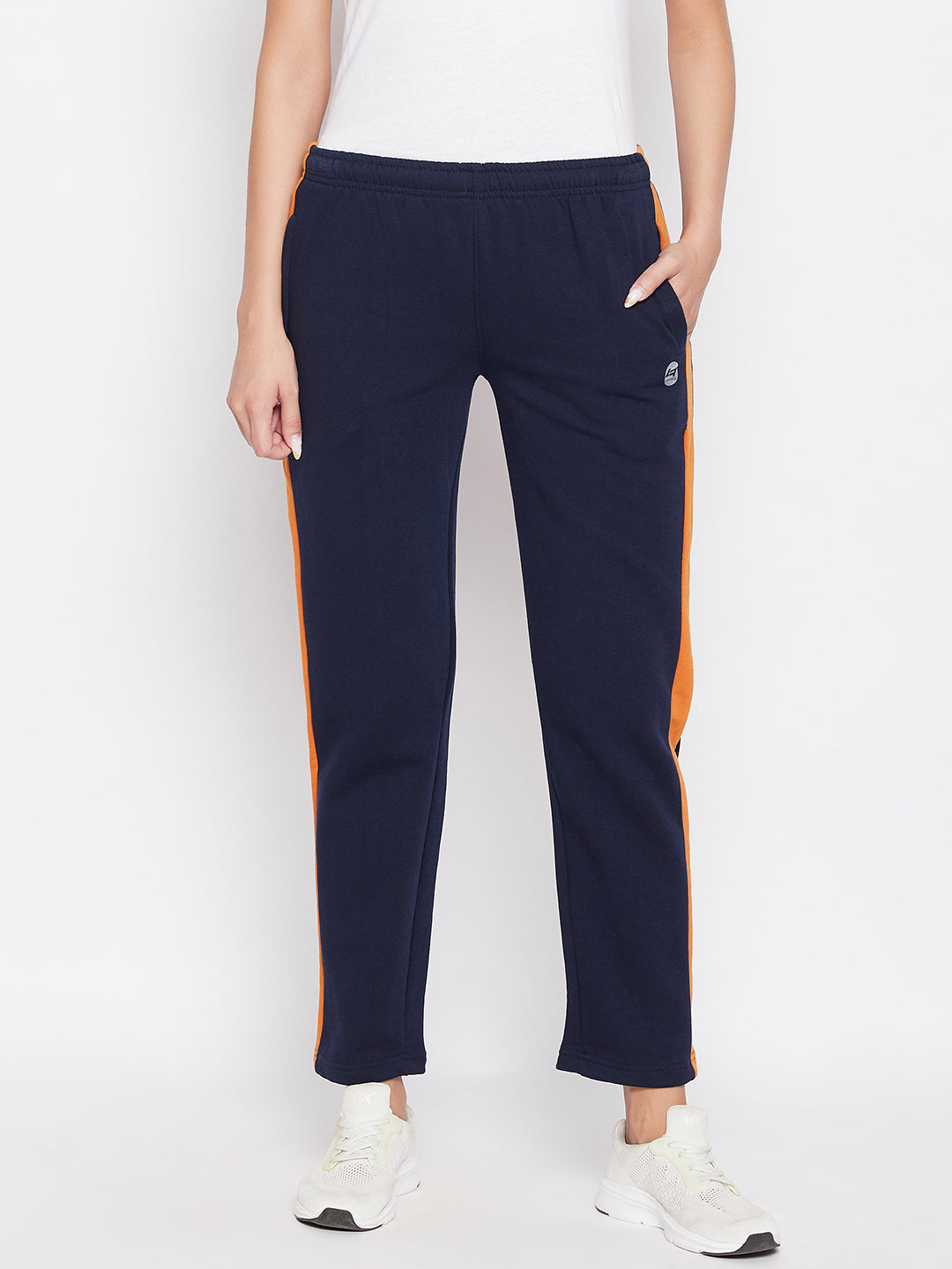 Livfree Women's Solid Trackpant - Navy