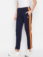 Livfree Women's Solid Trackpant - Navy