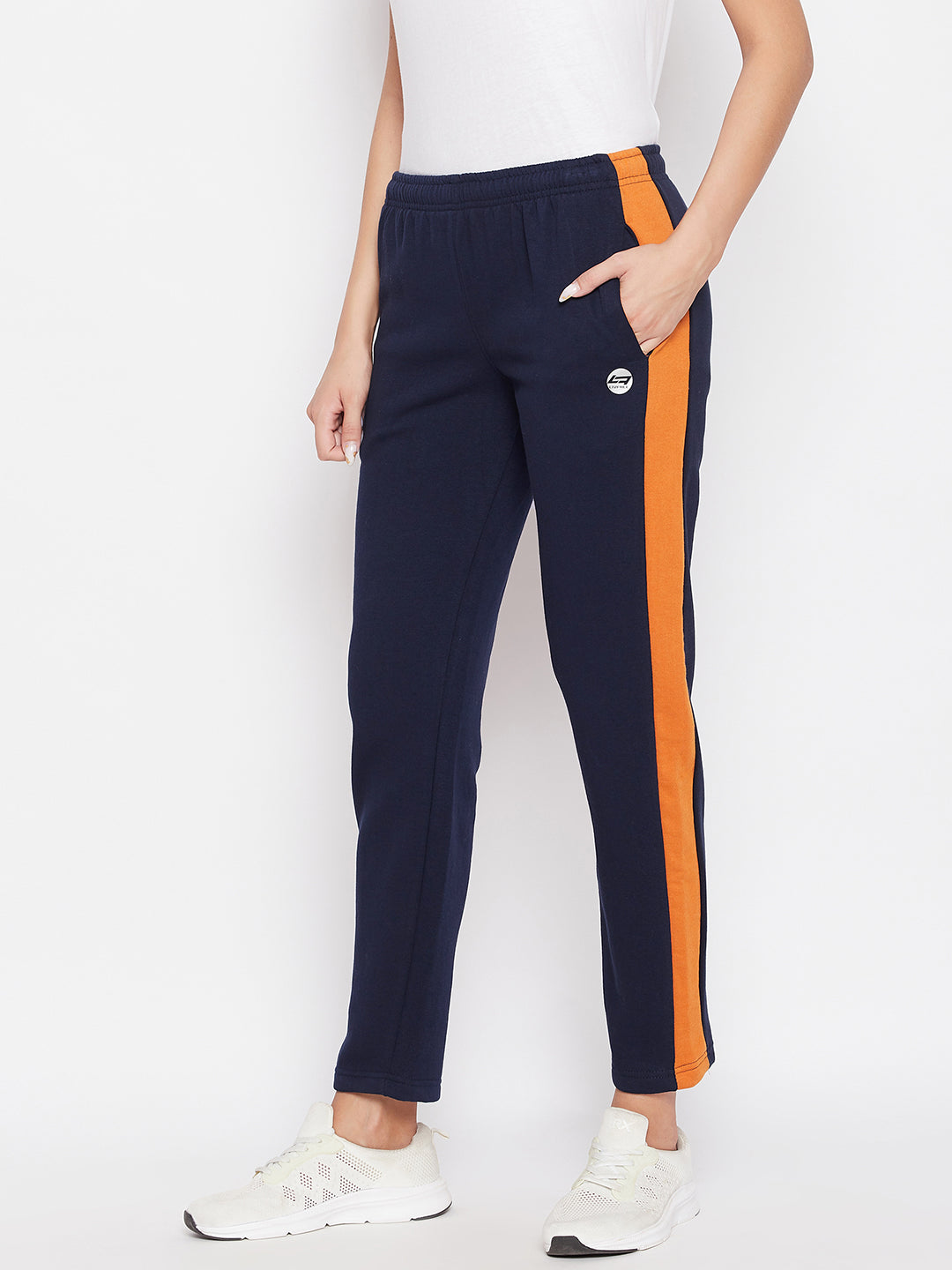 Livfree Women's Solid Trackpant - Navy