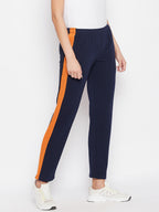 Livfree Women's Solid Trackpant - Navy