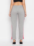 Livfree Women's Color Blocked Trackpant with pockets - 5% Milange Grey
