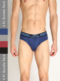 Neva Koolin Men's Solid Brief| Pack of 4