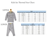 Neva Kid's Round Neck Full Sleeve Thermal Upper & Bottom Set- Sky