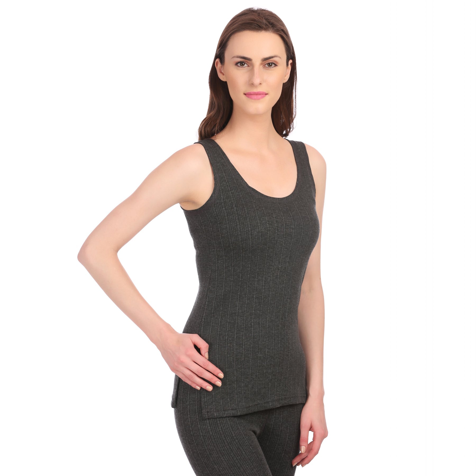 Neva Sleeveless Slip Thermal Upper for Women Anthra