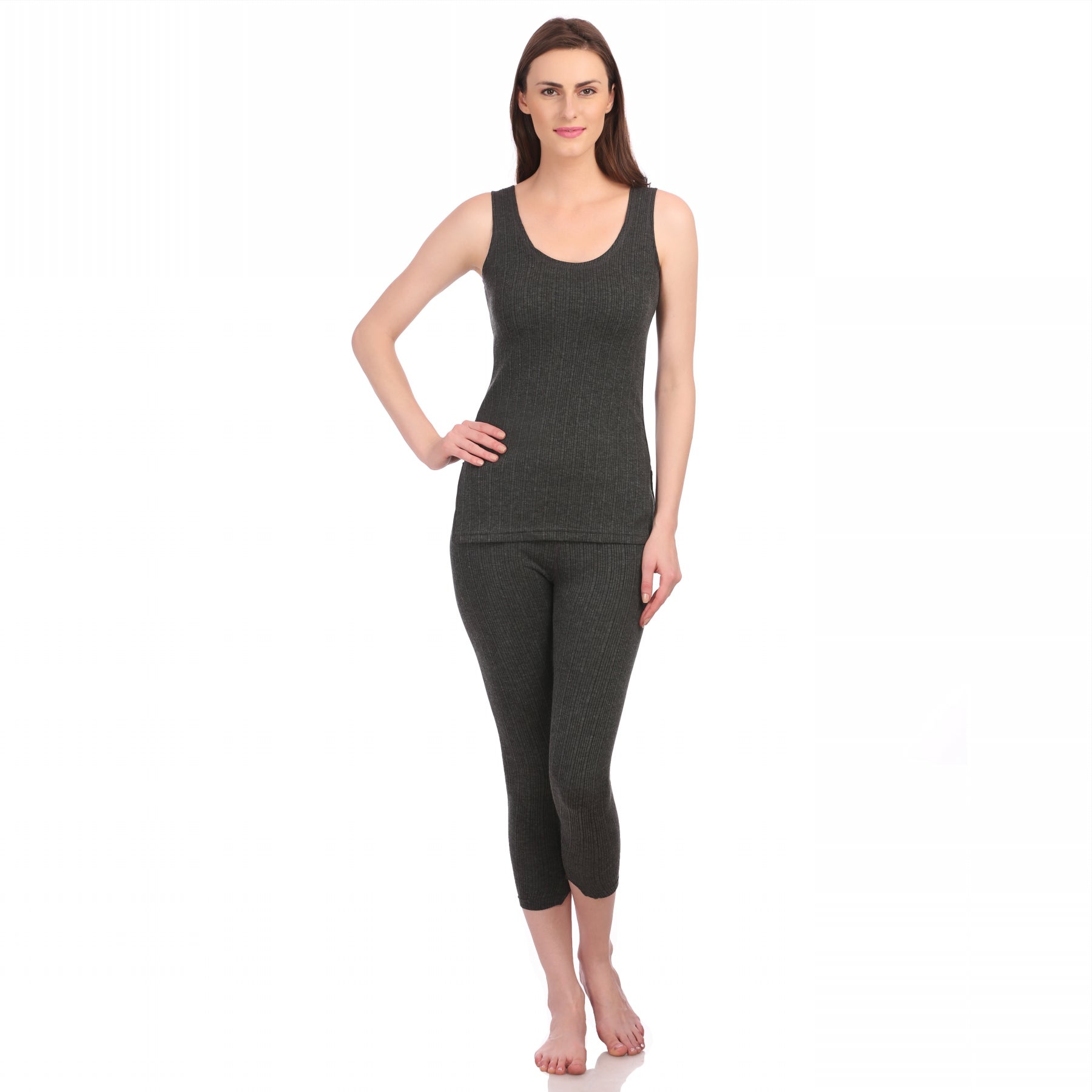Neva Sleeveless Slip Thermal Upper for Women Anthra