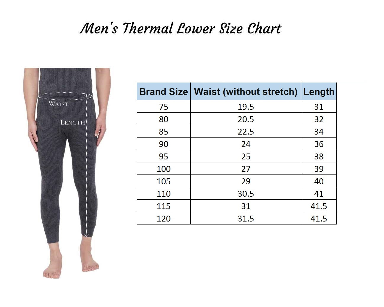 Neva Velveti Warmer/Thermal Lower for Men with Elasticated Waistband
