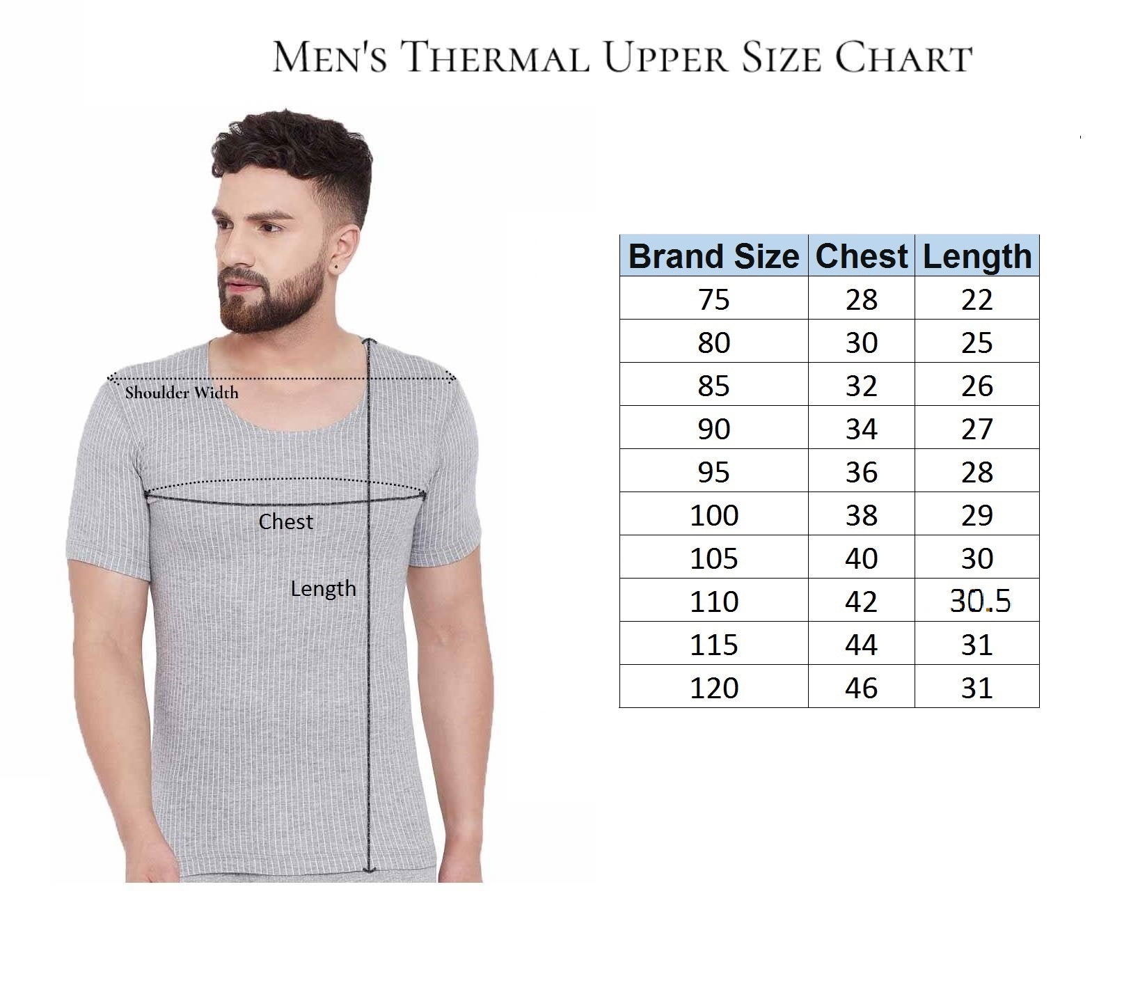 Men's Thermal Round Neck Half Sleeve -Milange Grey (Velveti)