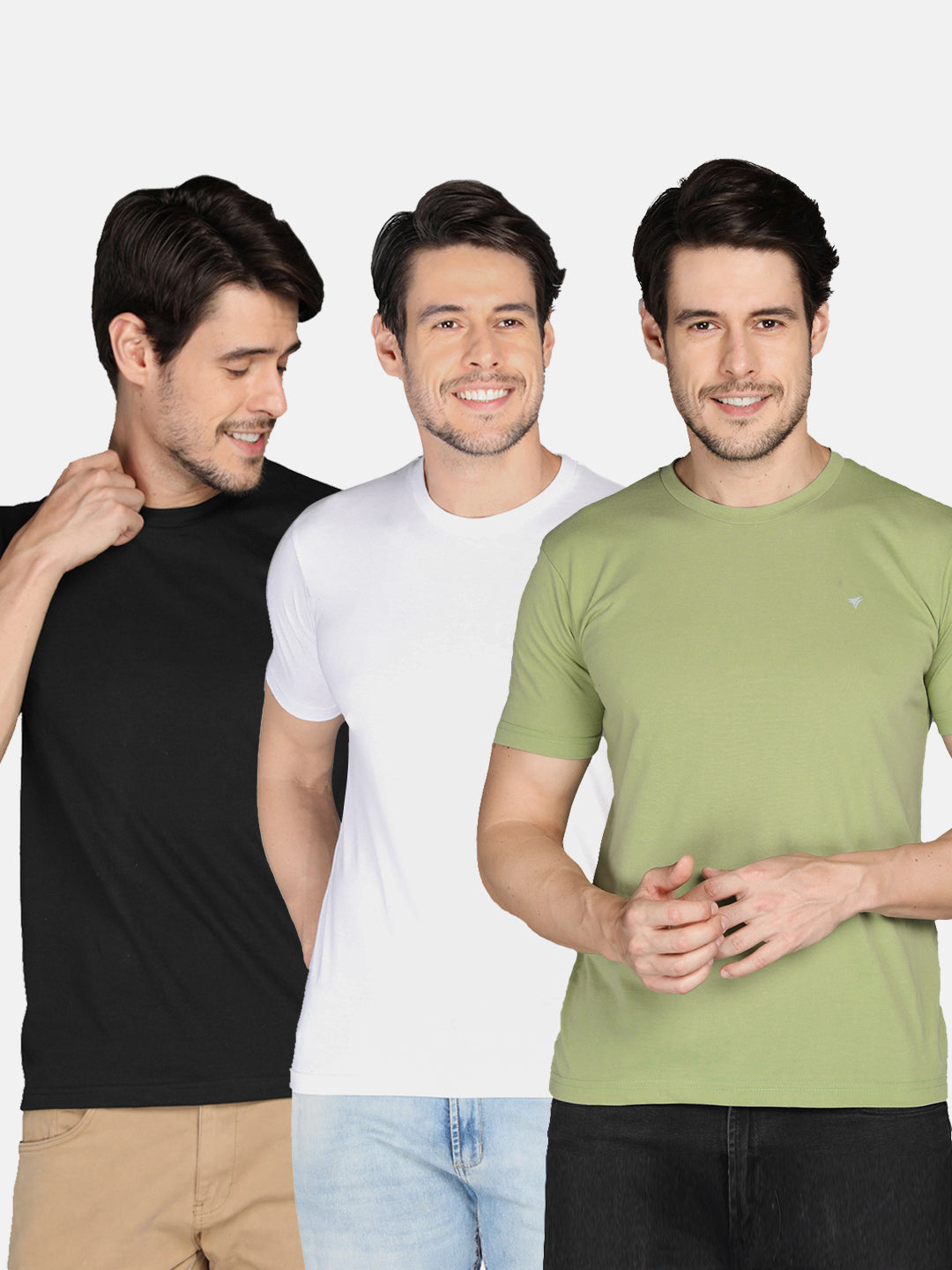 Neva Men Round Neck T-shirt Pack of 3Pcs