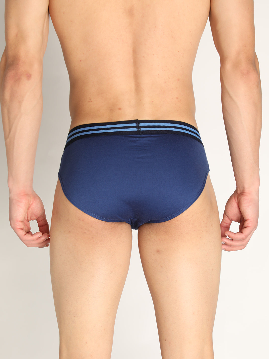 Neva Koolin Men's Solid Underwear Brief in Navy, Air Force, Maroon, Olive Collection (Pack of 4)