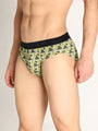 Neva Koolin Men's Printed Underwear Brief - Maroon, Pista, White, Dark Grey Collection (Pack of 4)