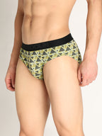 Neva Koolin Men's Printed Underwear Brief - Grey, Pista, Sky, Dark Grey Collection (Pack of 4)