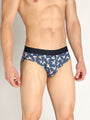 Neva Koolin Men's Printed Underwear Brief - Maroon, Pista, White, Dark Grey Collection (Pack of 4)