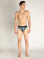 Neva Koolin Men's Printed Underwear Brief - Grey, Pista, Sky, Dark Grey Collection (Pack of 4)