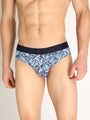 Neva Koolin Men's Printed Underwear/Brief - Sky,White,dark Grey, grey Collection (Pack of 4)