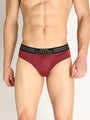 Neva Koolin Men's Solid Underwear Brief in Maroon, Black, Air Force, Dark Grey Collection (Pack of 4)