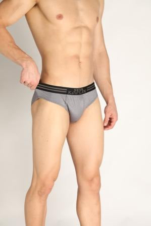 Neva Koolin Men's Solid Underwear Brief in Maroon, Navy, Black, Dark Grey Collection (Pack of 4)