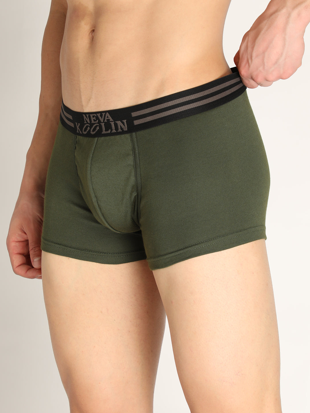 Neva koolin Solid Ultra Short Trunk Underwear for Men- Navy, Maroon, Olive Collection (Pack of 3)